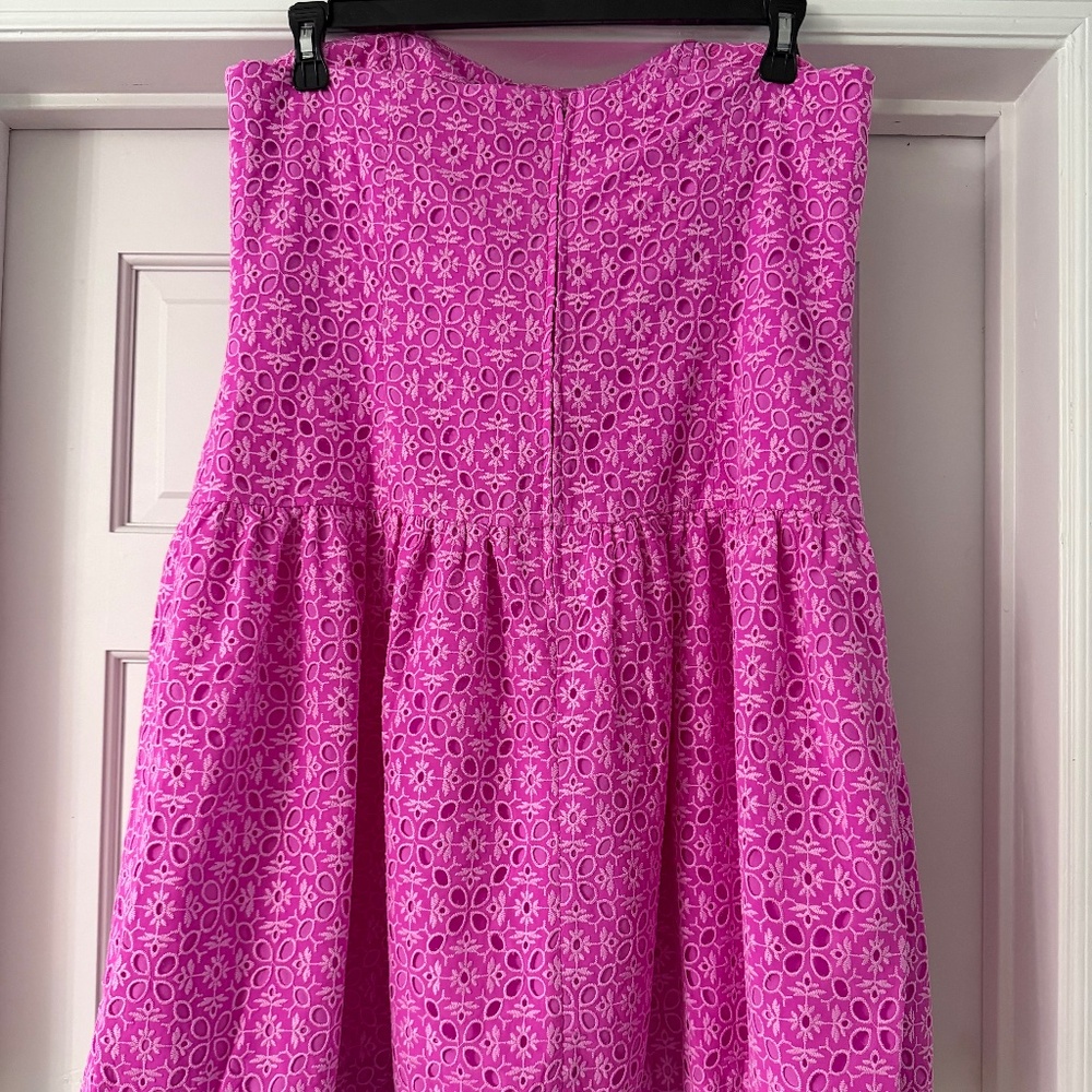 Lilly Pulitzer women pink strapless dress